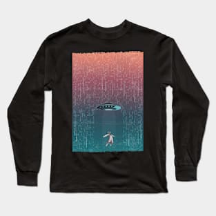 Mysterious Digital Rain Long Sleeve T-Shirt